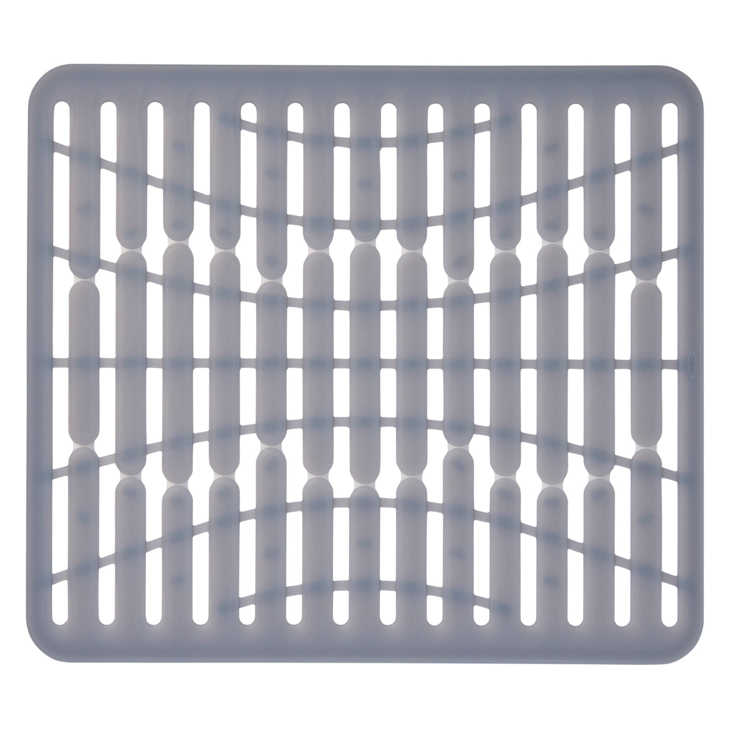 slide 1 of 3, OXO 11.3" x 12.8" Silicone Sink Mat Gray, 1 ct