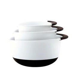 Oxo Softworks Plastic Mixing Bowl Set - Black/White