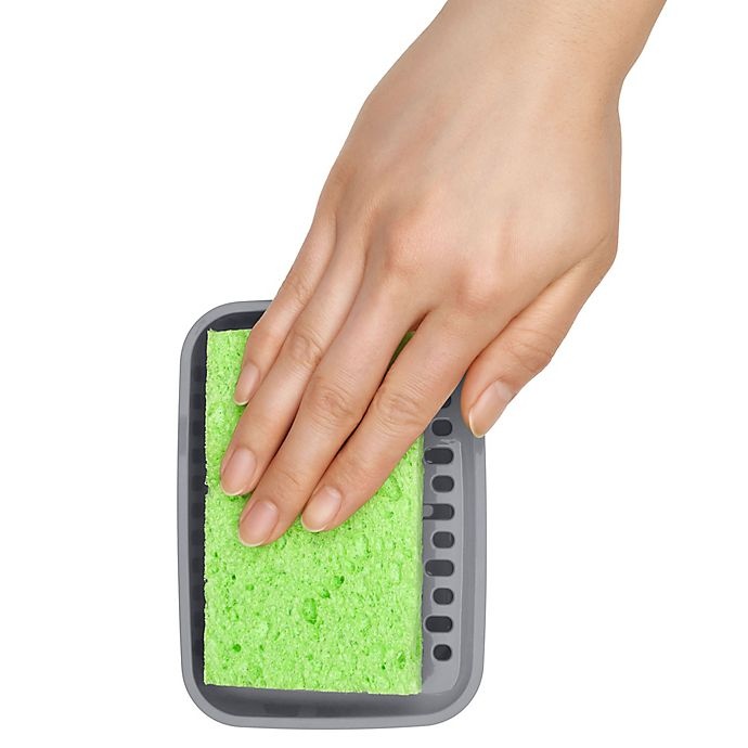 slide 3 of 9, OXO Good Grips Soap Dispensing Sponge Holder, 1 ct