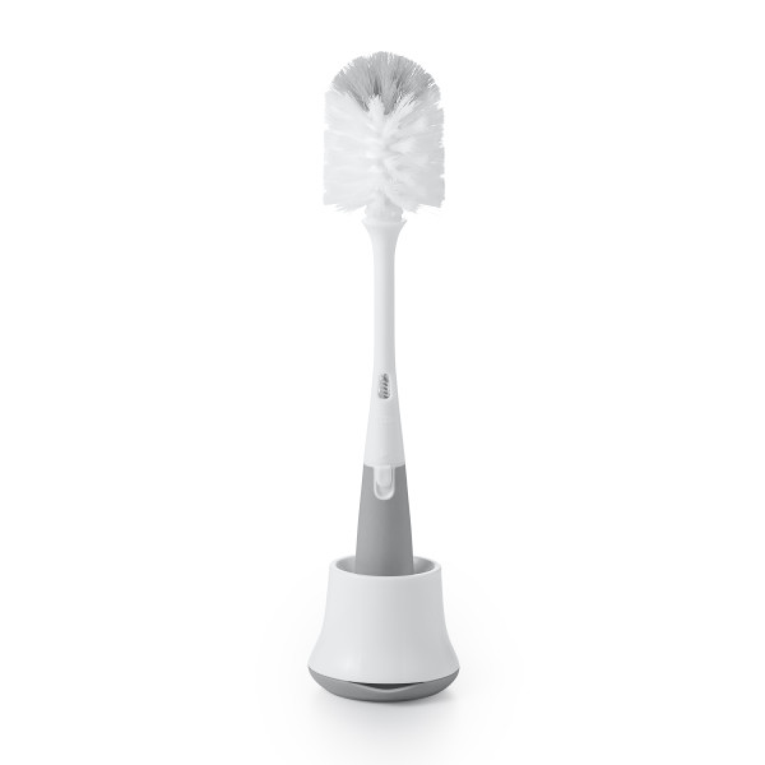 slide 1 of 1, OXO TOT Bottle Brush with Bristled Cleaner & Stand - Gray, 1 ct