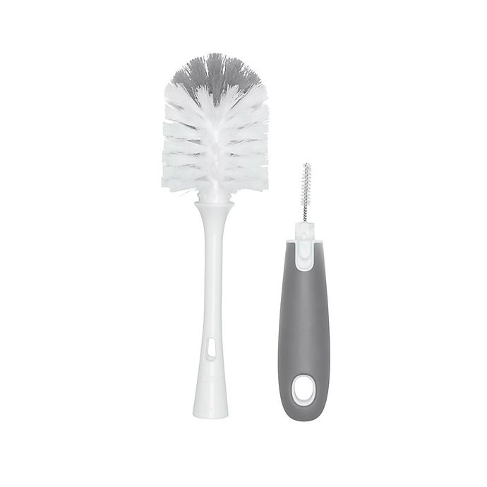 slide 6 of 10, OXO Tot On-The-Go Drying Rack with Bottle Brush - Gray, 1 ct