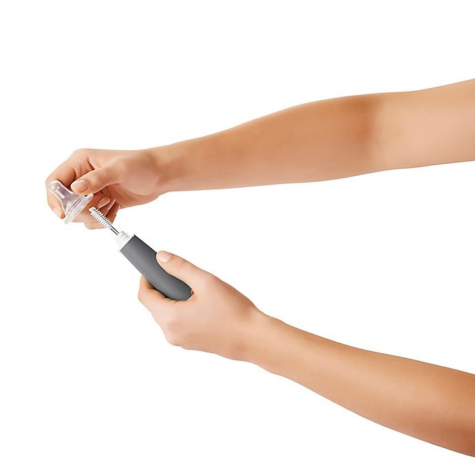 slide 10 of 10, OXO Tot On-The-Go Drying Rack with Bottle Brush - Gray, 1 ct