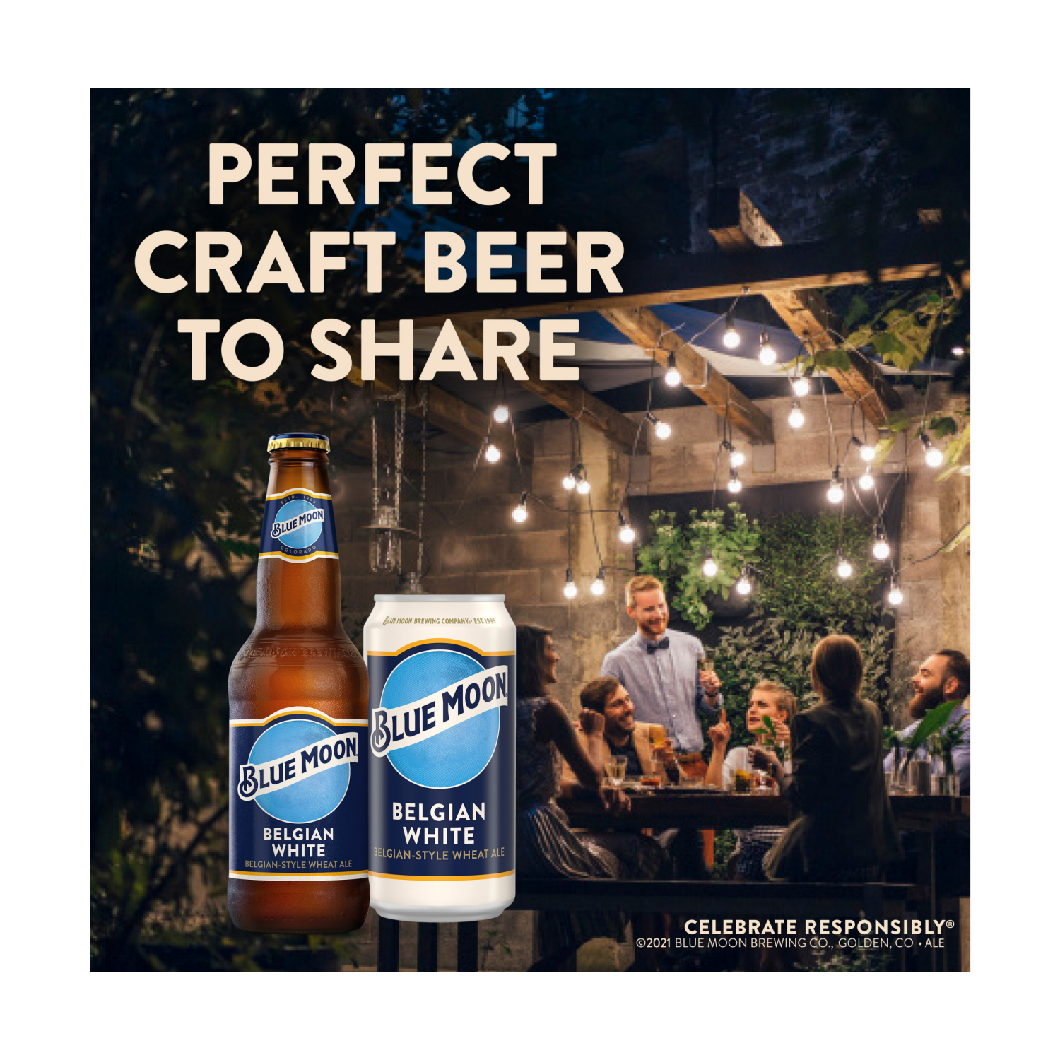 slide 6 of 7, Blue Moon Belgian White Wheat Ale, 5.4% ABV, 12-pack 12-oz. beer bottles, 12 ct; 12 oz