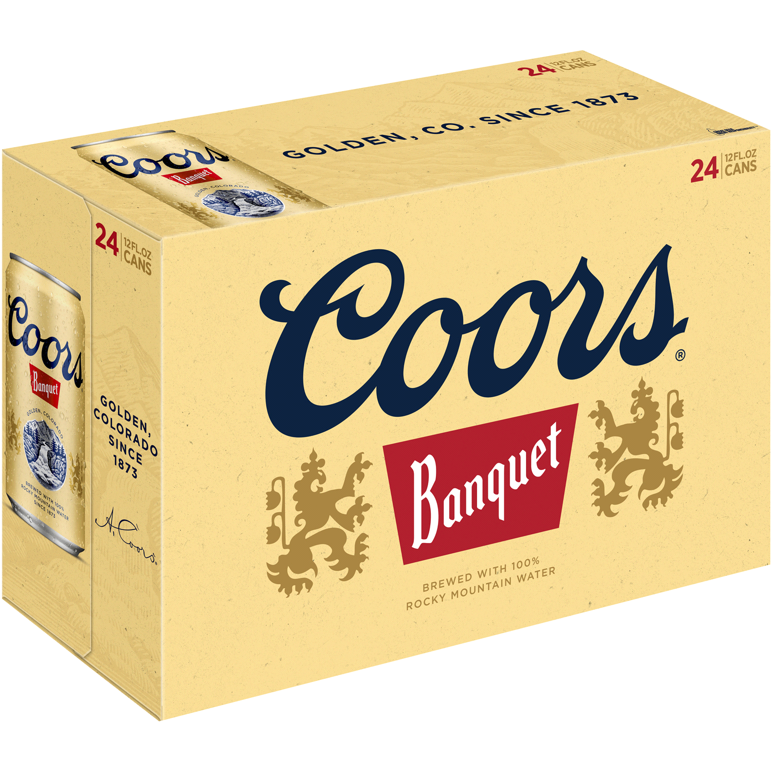 slide 2 of 3, Coors Banquet American Lager Beer, 24 ct; 12 fl oz