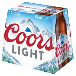 Coors American Light Lager Beer, 4.2% ABV, 12-pack, 12-oz. beer bottles