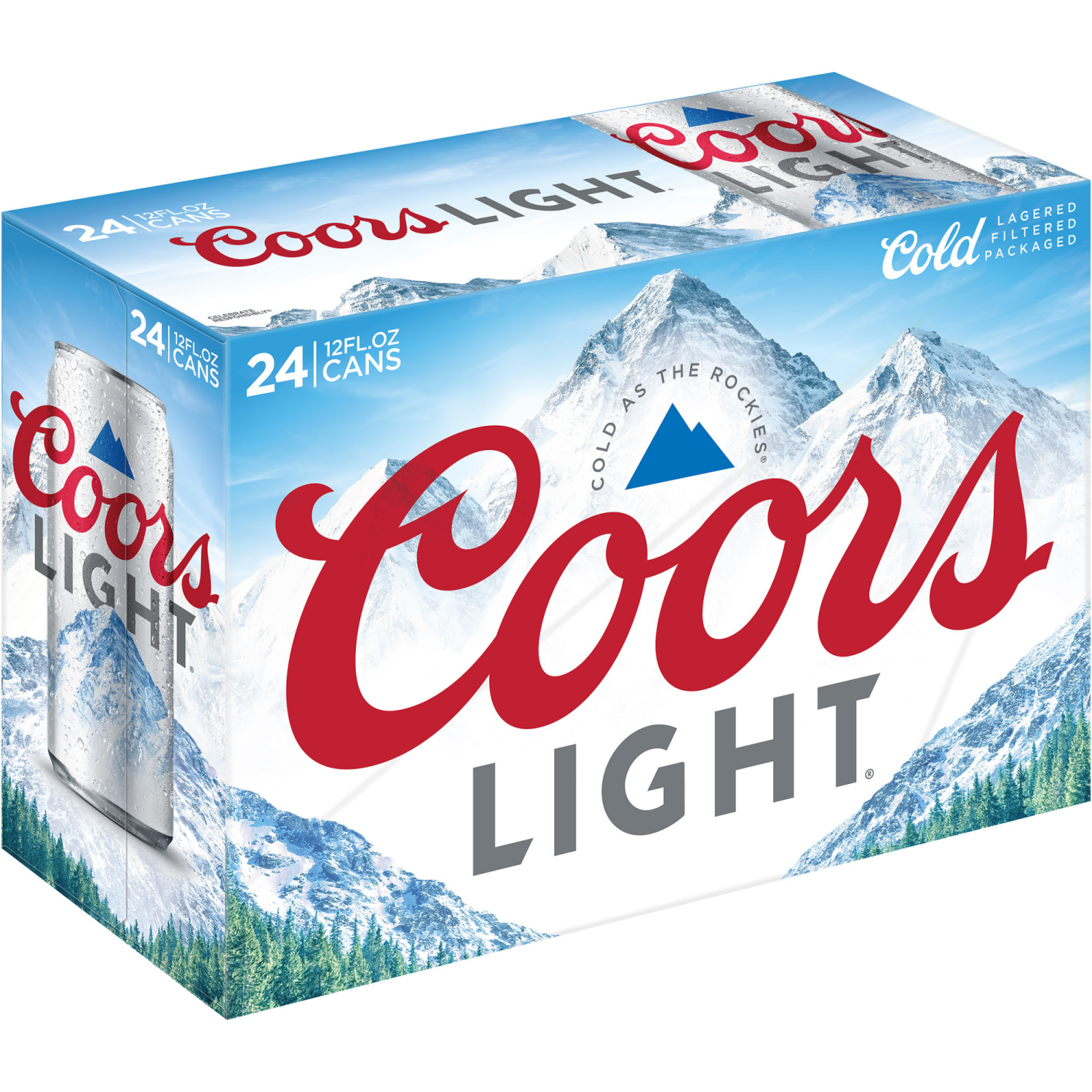 slide 2 of 2, Coors American Light Lager Beer, 4.2% ABV, 24-pack, 12-oz. beer cans, 24 oz