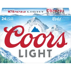 Coors American Light Lager Beer, 4.2% ABV, 24-pack, 12-oz. beer cans