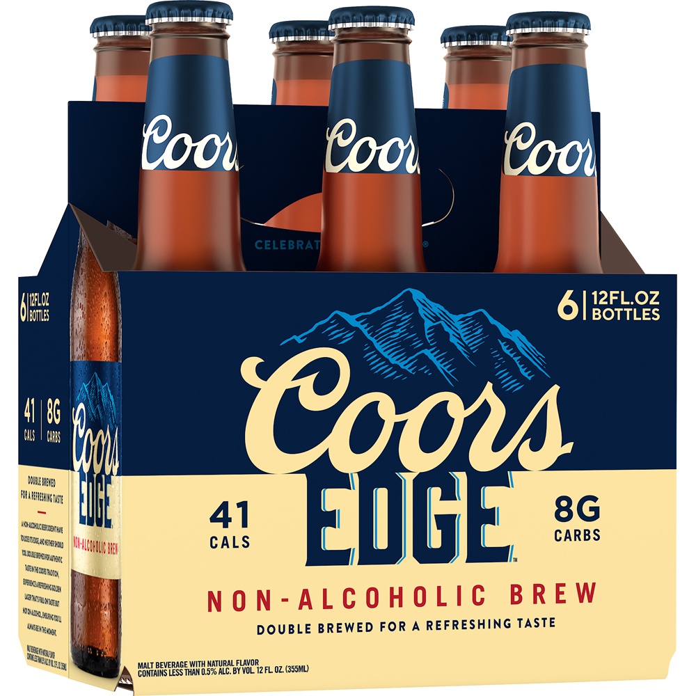 slide 5 of 6, Coors Non-Alcoholic Malt Beverage Beer, 6 ct; 12 oz
