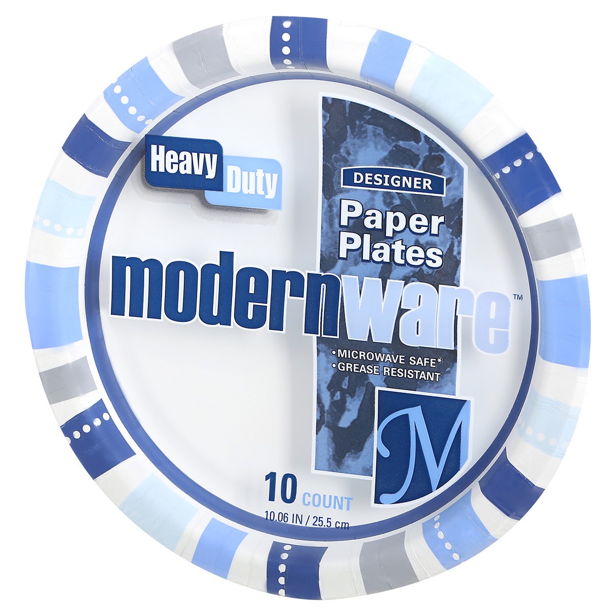 slide 5 of 12, modernware 10.06 Inches Heavy Duty Paper Plates 10 ea, 10 ct