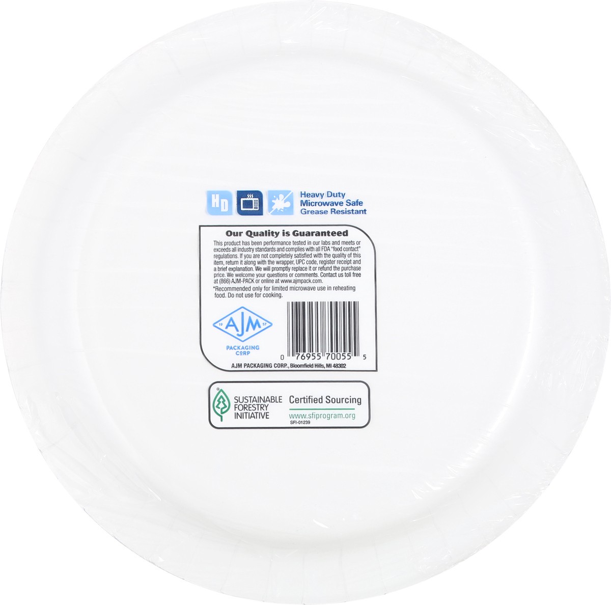 slide 7 of 12, modernware 10.06 Inches Heavy Duty Paper Plates 10 ea, 10 ct