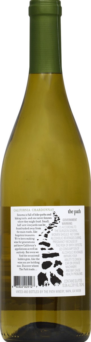slide 5 of 6, The Path Chardonnay 750 ml, 750 ml