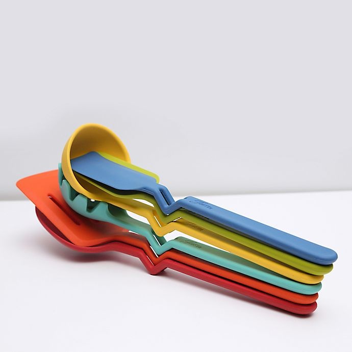 slide 5 of 5, Fiesta Multicolor Silicone Kitchen Utensil Set with Caddy, 7 ct