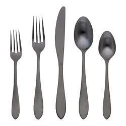Cambridge Silversmiths Delia Black Matte 20-Piece Flatware Set