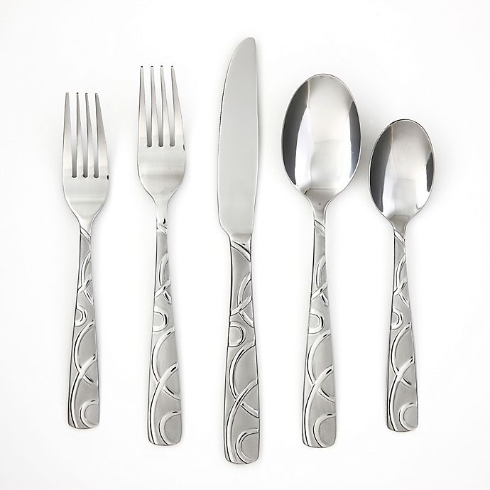 slide 3 of 5, Cambridge Silversmiths Conquest Sand Flatware Set with Buffet, 45 ct