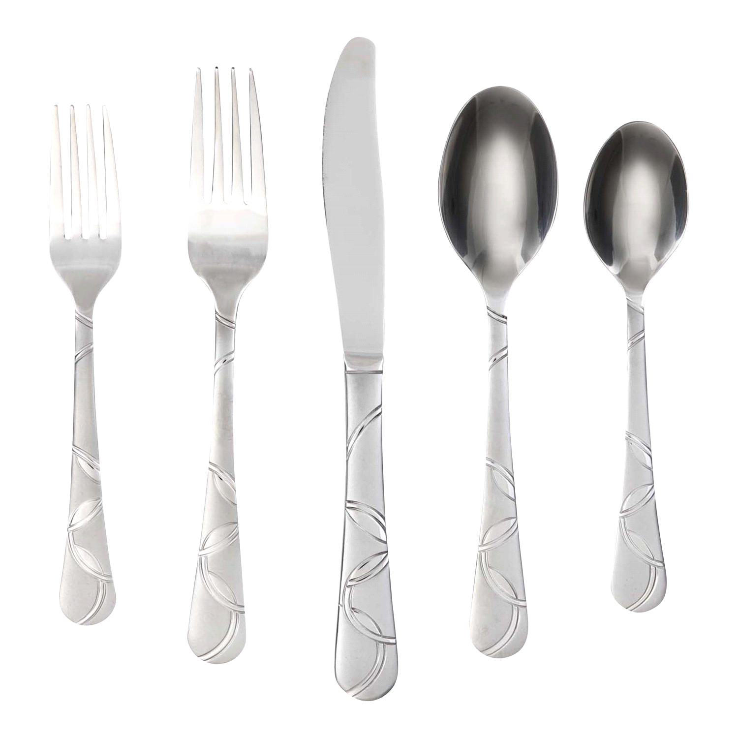 slide 1 of 1, Cambridge Silversmiths Felicity Sand Flatware Set, 20 ct