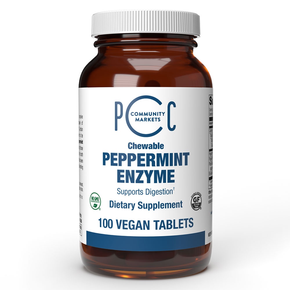 slide 1 of 1, PCC Chewable Peppermint Enzymes (Chewables), 100 ct
