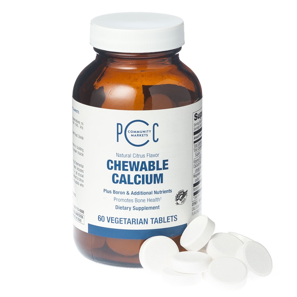 slide 1 of 1, PCC Calcium (Chewables), 60 ct