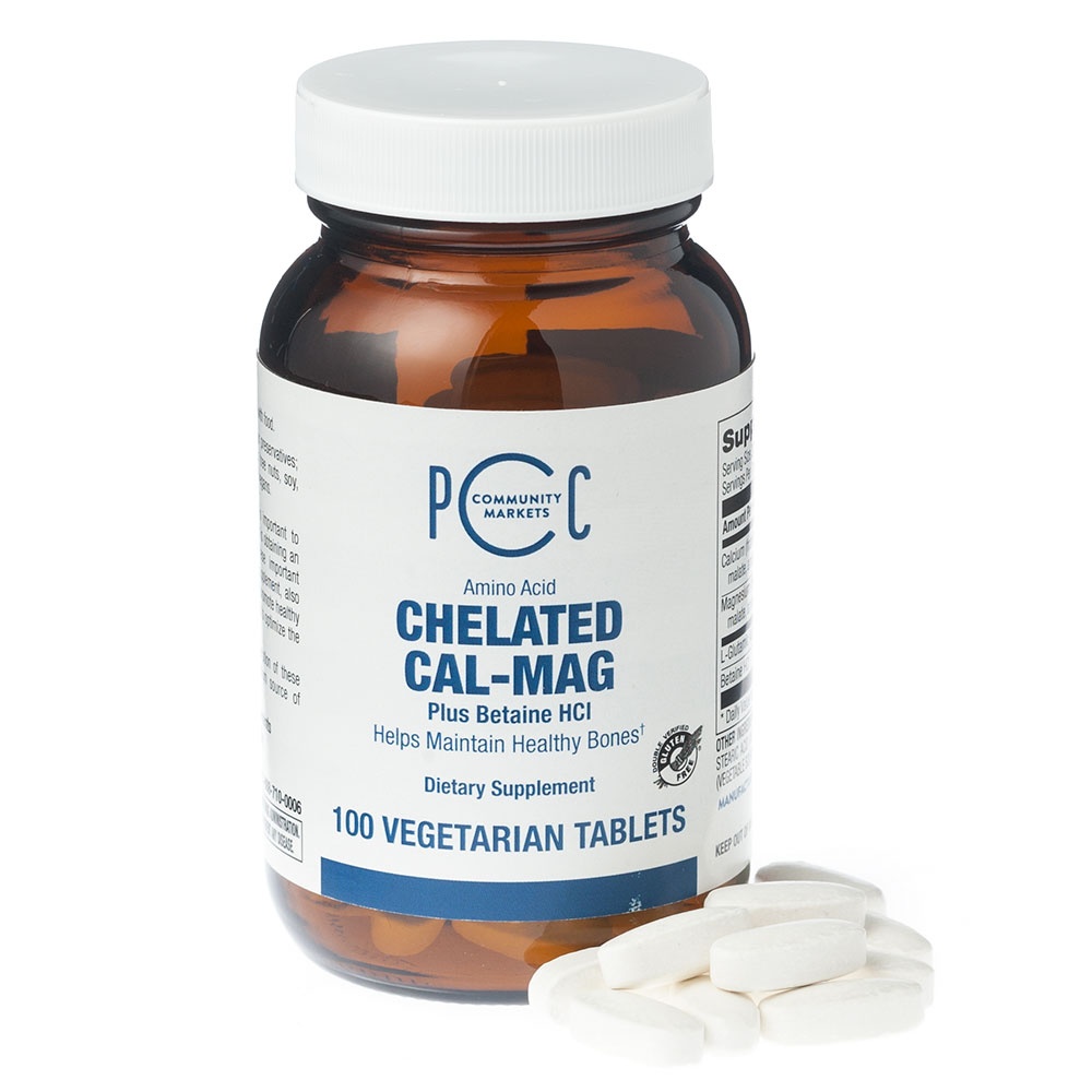 slide 1 of 1, PCC Chelated Cal-Mag (Tablets), 100 ct