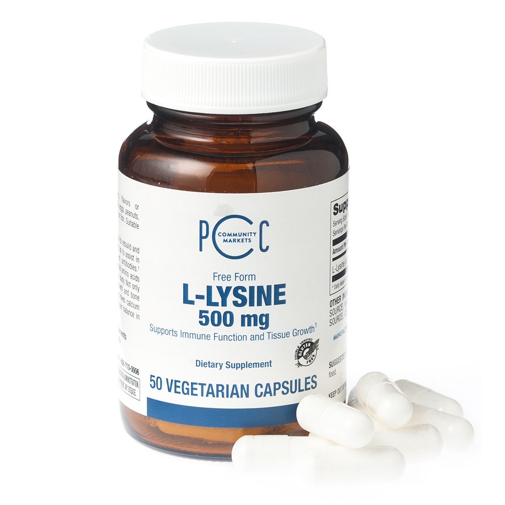 slide 1 of 1, PCC L-Lysine (Veggie Caps), 50 ct