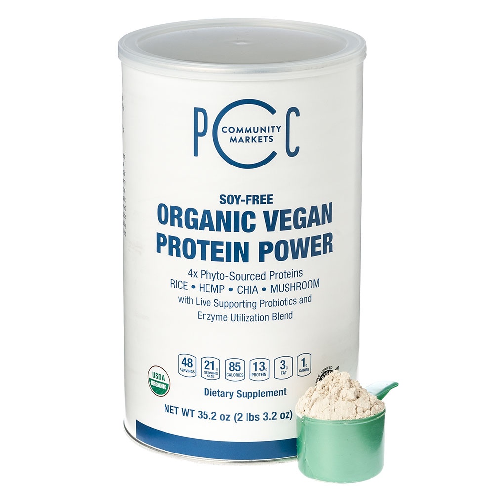 slide 1 of 1, PCC Organic Soy-Free Vegan Protein Power Powder, 35.2 oz