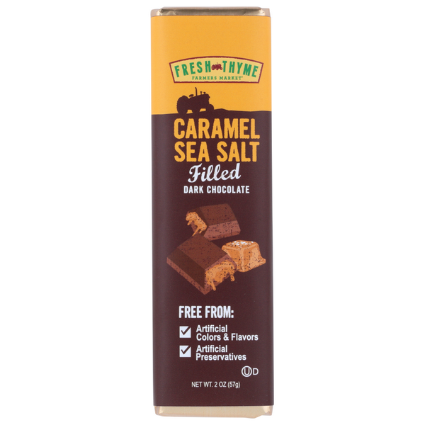 slide 1 of 1, Fresh Thyme Dark Caramel Sea Salt, 2 oz