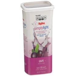 Hy-vee Simplylight, Grape Sugar Free, Low Calorie Drink Mix - 6 ct; 1.9 oz