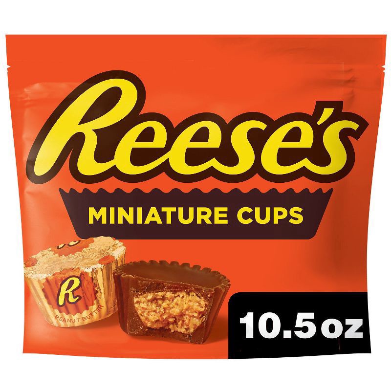 slide 1 of 5, Reese's Miniatures Milk Chocolate Peanut Butter Cups, Candy Share Pack, 10.5 oz, 10.5 oz