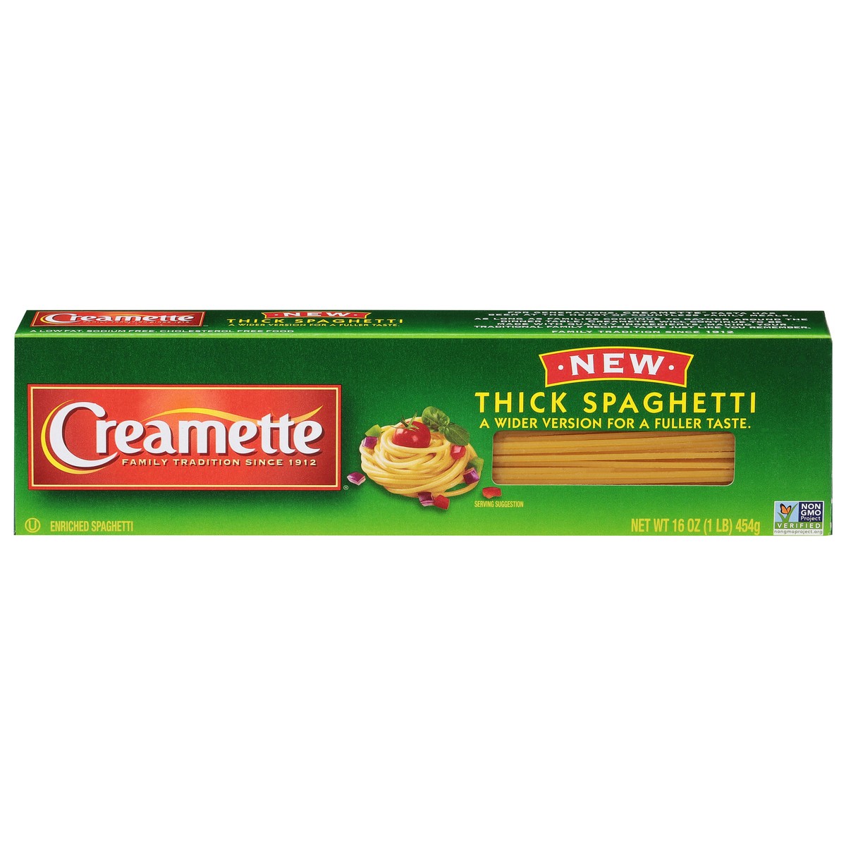 slide 8 of 13, Creamette Thick Spaghetti - 16 oz, 16 oz