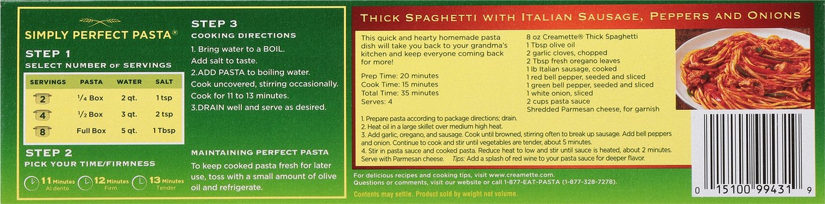 slide 13 of 13, Creamette Thick Spaghetti - 16 oz, 16 oz