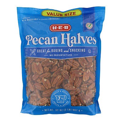 slide 1 of 1, H-E-B Pecan Halves Club Pack, 32 oz