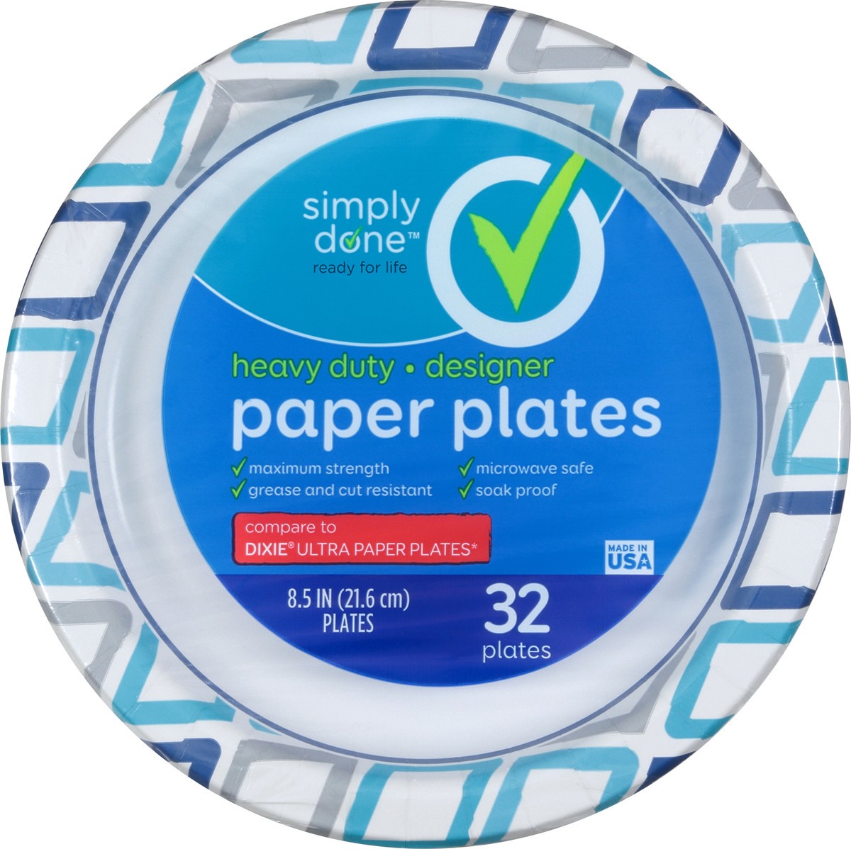 slide 5 of 9, Simply Done Designer Heavy Duty Paper Plates 32 ea, 32 ct