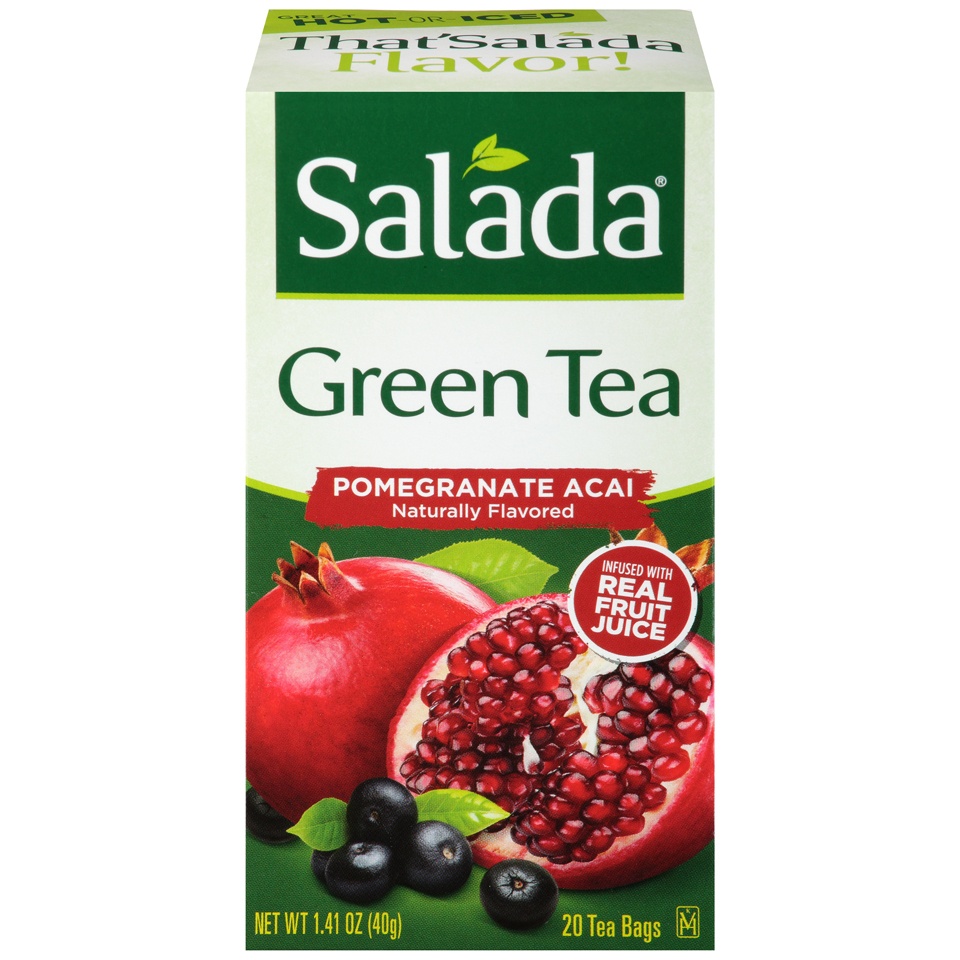 slide 1 of 1, Salada Tea Pomegranate Acai Green Tea Bags, 20 ct