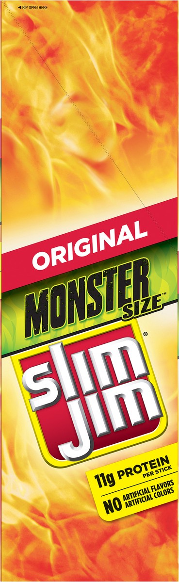 slide 9 of 9, Slim Jim Original Smoked Snack Stick Monster Size 18 - 1.94 oz Sticks, 18 ct