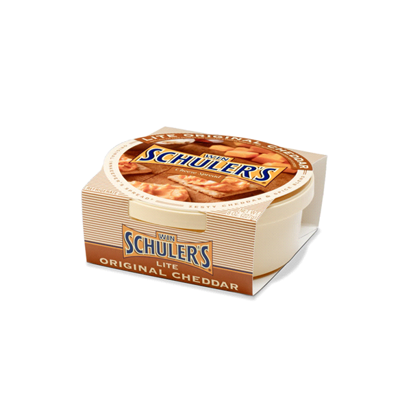 slide 1 of 1, Win Schuler's Lite Original Cheddar Cheese Spread, 8 oz