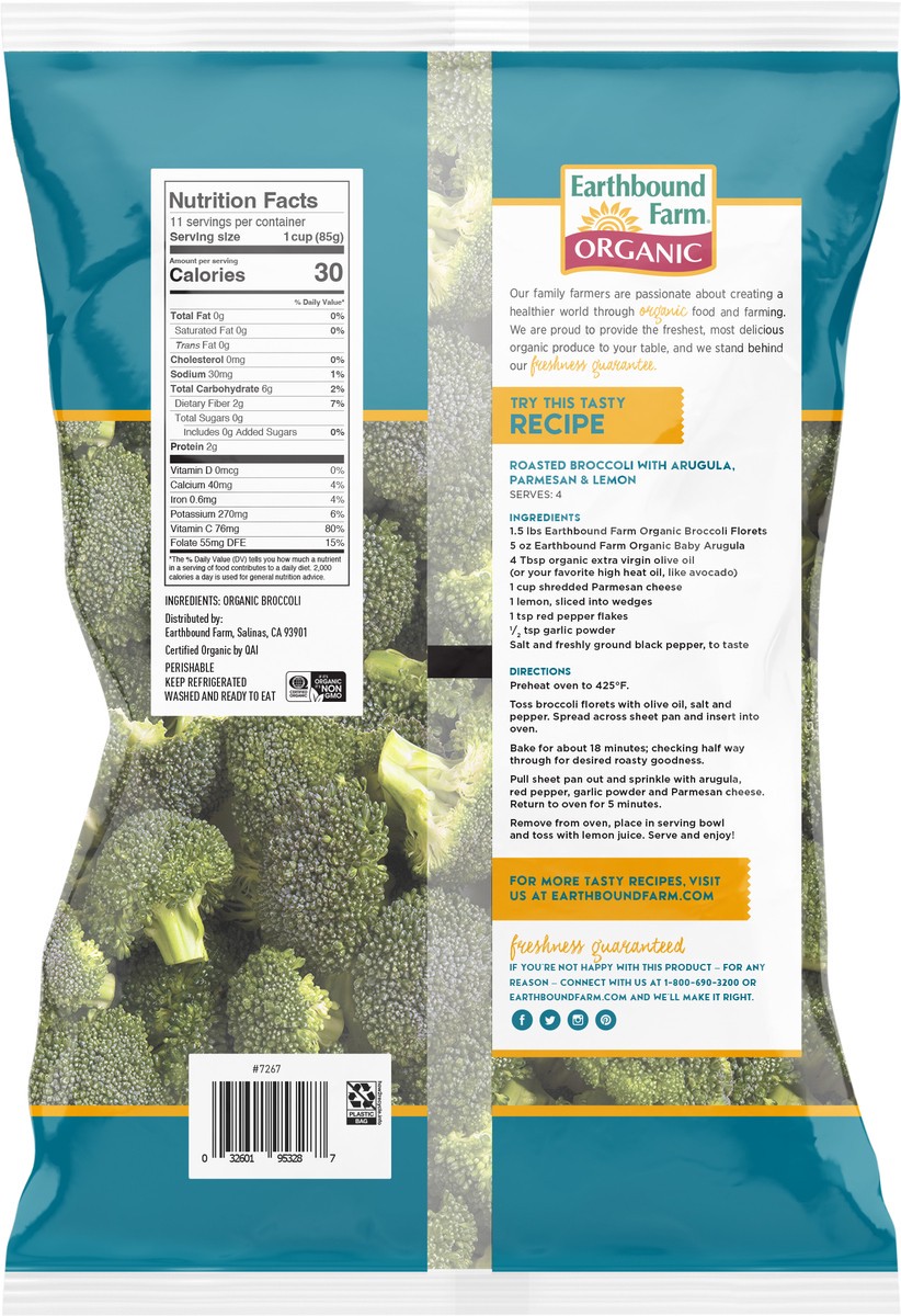 slide 5 of 6, Earthbound Farm Organic Broccoli Florets, 32 oz