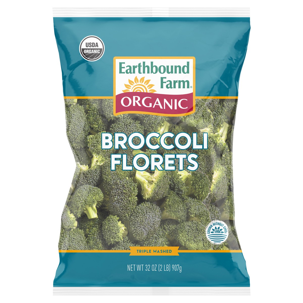 slide 3 of 6, Earthbound Farm Organic Broccoli Florets, 32 oz