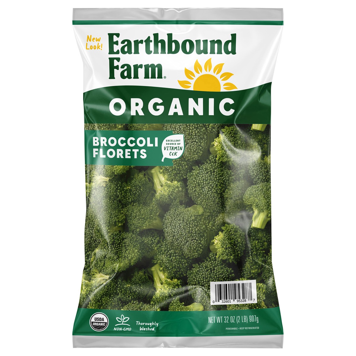 slide 1 of 6, Earthbound Farm Organic Broccoli Florets, 32 oz