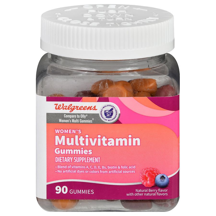 slide 1 of 5, Walgreens Women's Multivitamin Gummies (45 days) Natural Berry, 90 ct