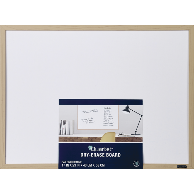 slide 1 of 1, Quartet Oak Dry Erase Board, 17 in x 23 in