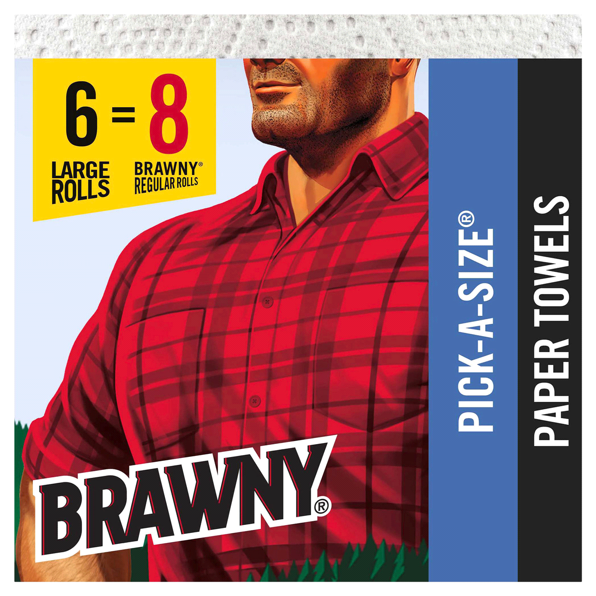 slide 3 of 8, Brawny Pickasize White Large Paper Towels, 6 ct