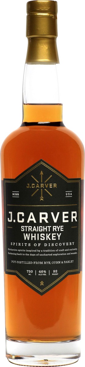 slide 2 of 3, J. Carver Straight Rye Whiskey, 