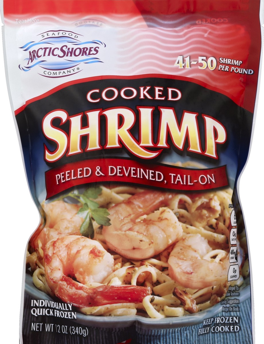 slide 6 of 6, Arctic Shores Cooked Large Shrimp 41/50 Ct, 12 oz