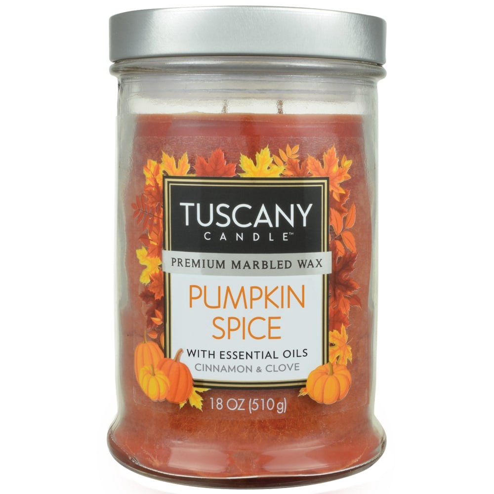 slide 2 of 2, Tuscany Candle Classic Fragrances For The Home Pumpkin Spice Jar Candle - Orange, 18 oz