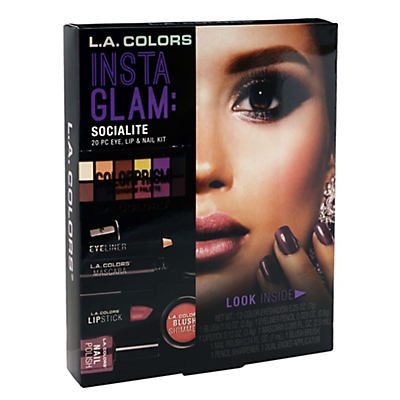 slide 1 of 1, LA Colors Insta Glam Socialite Eye, Lip and Nail Set, 1 ct