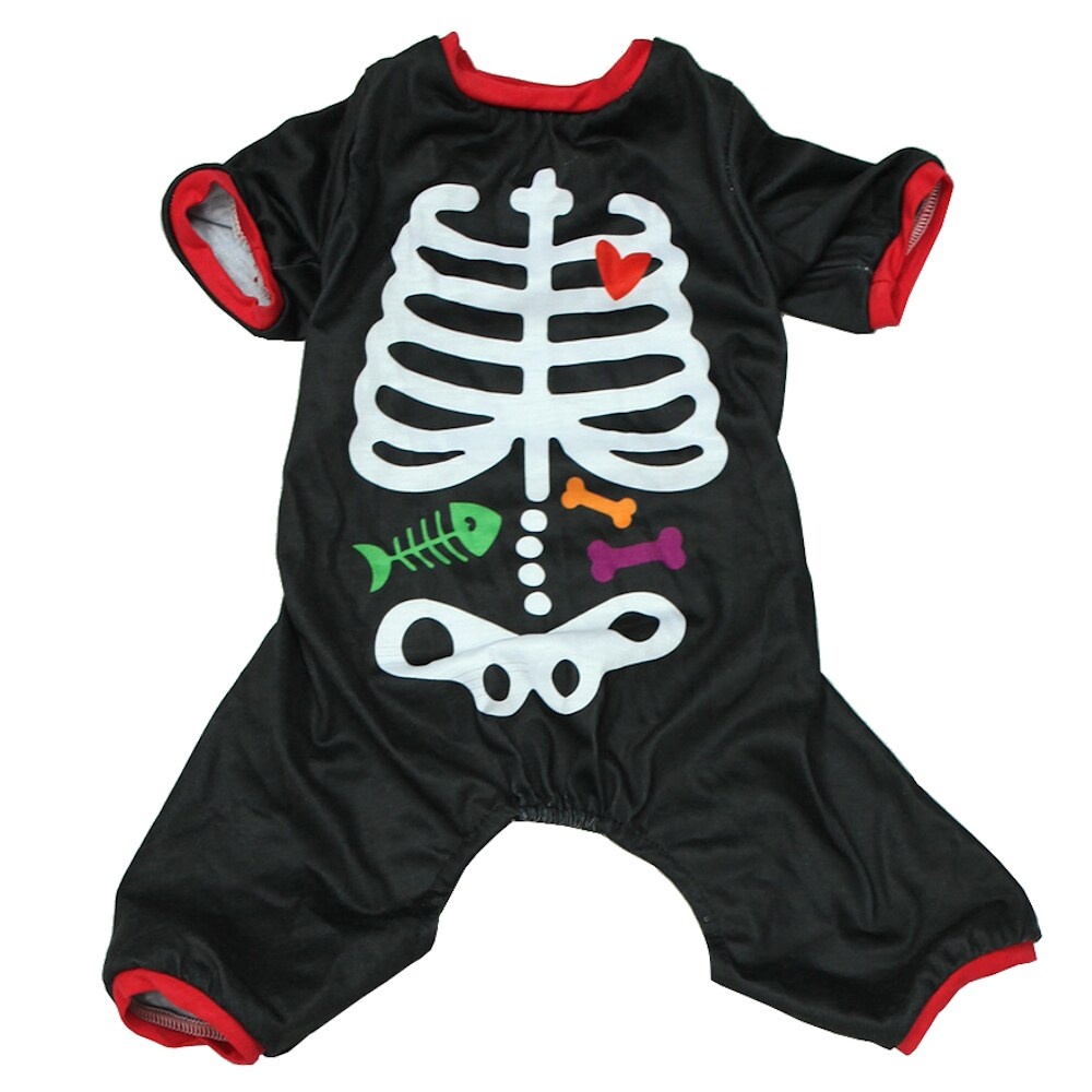 slide 1 of 1, Holiday Home Skeleton Small Pet Pajamas, 1 ct