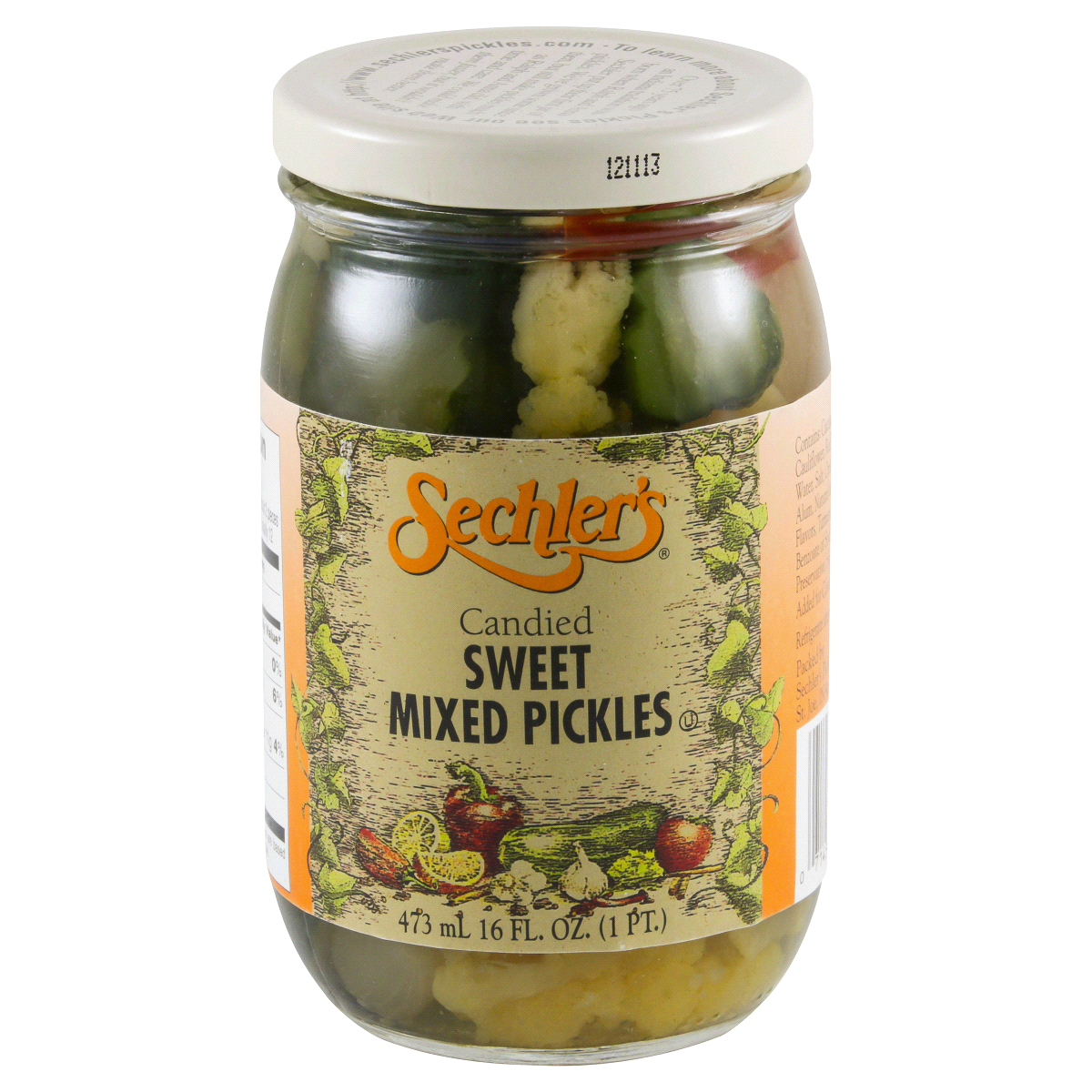 slide 1 of 1, Sechler's Pickles Candied Gherkins Sweet, 16 oz