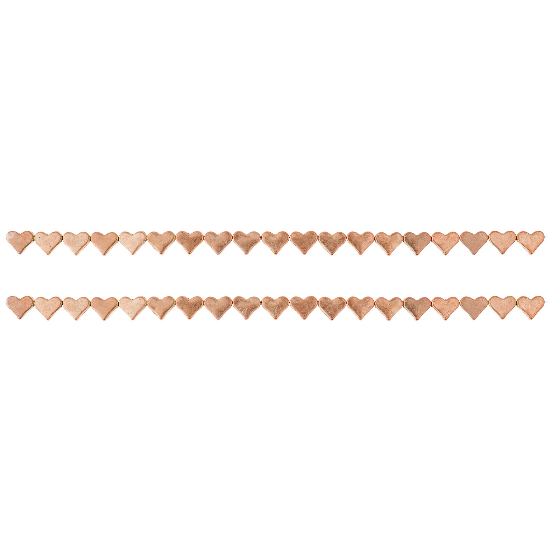 slide 2 of 3, Rose Gold Metal Heart Beads, 6mm By Bead Landing, 6 mm