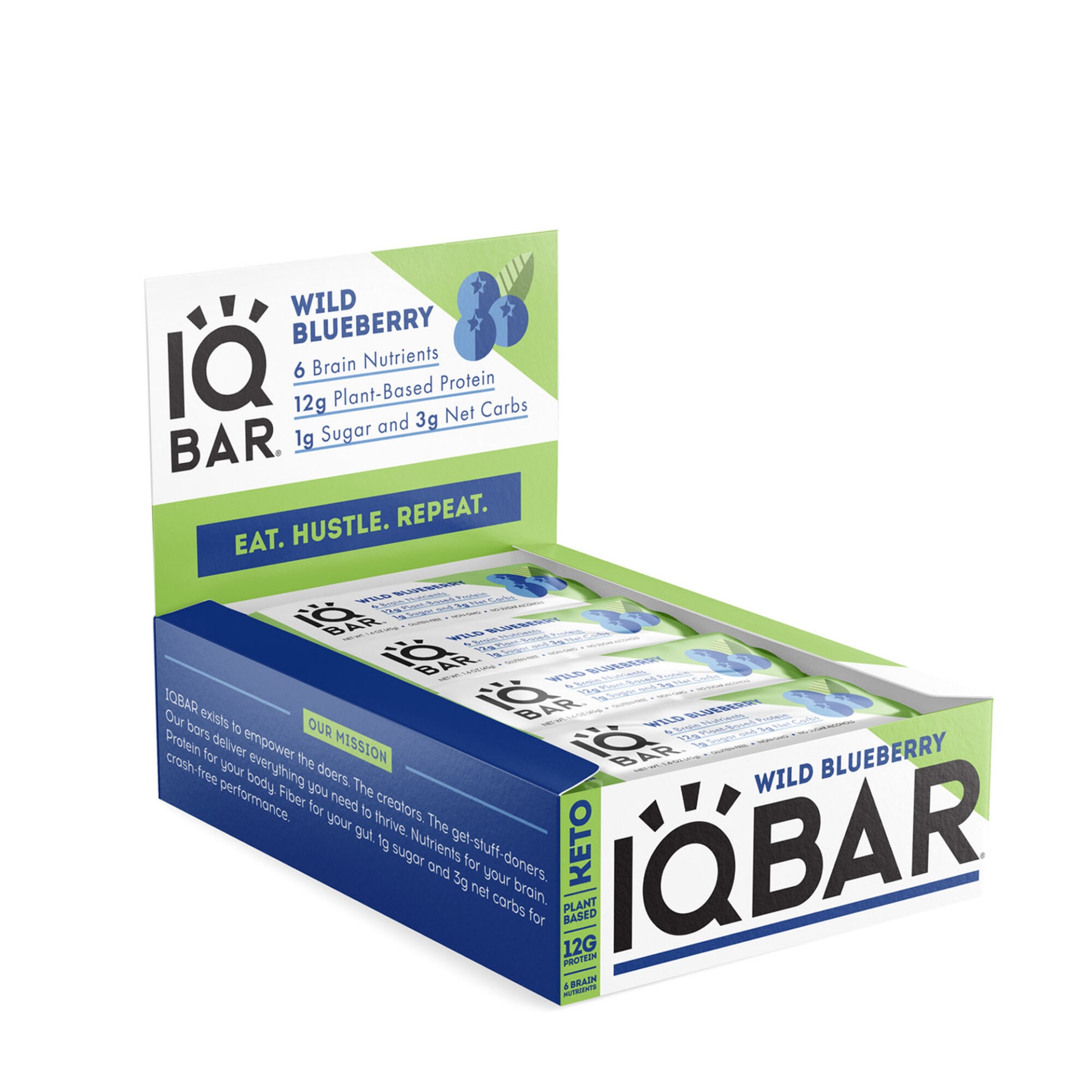 slide 1 of 1, IQBAR Iq Bar Blueberry Bar, 1.6 oz