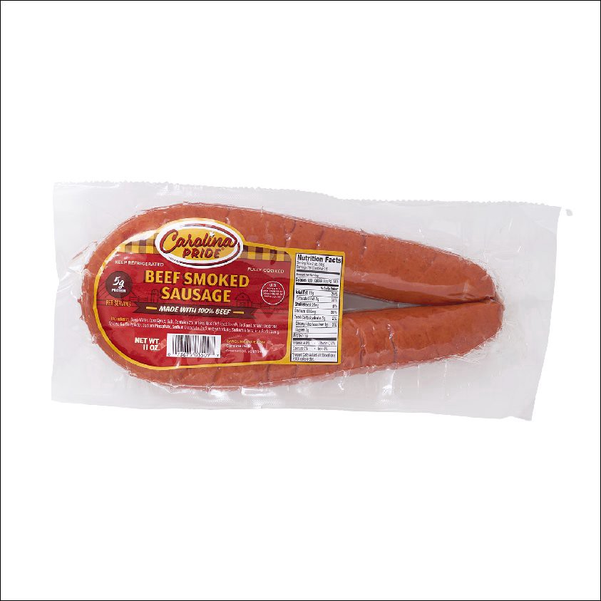 slide 1 of 1, Carolina Pride Cp Beef Rope Smoked Sausage, 14 oz