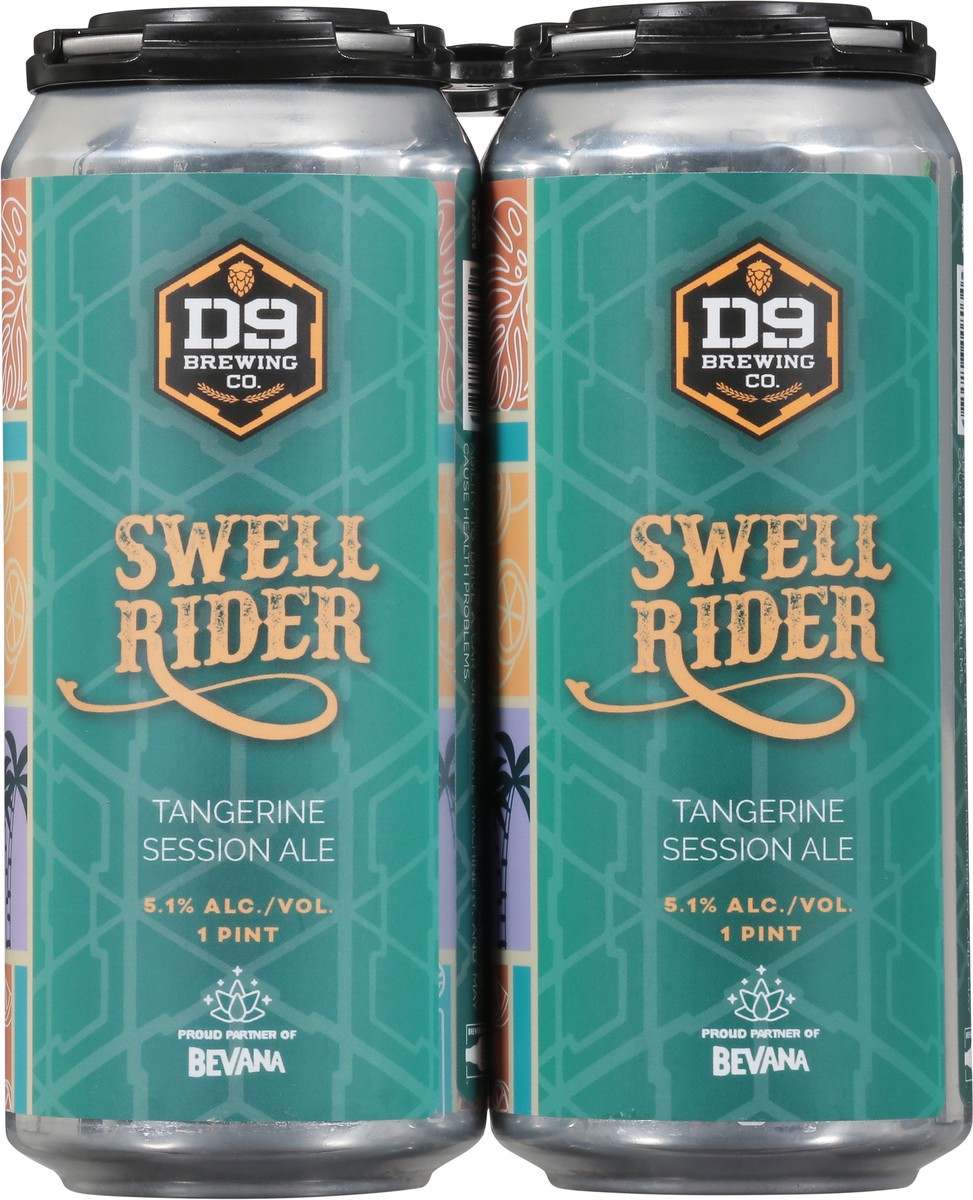 slide 3 of 12, D9 Brewing Co. Tangerine Session Ale Swell Rider Beer 4 - 1 pint Cans, 4 ct